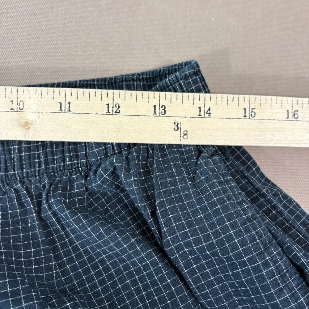 Polo Ralph Lauren Pajama Pants Mens M Blue‎ Grid Check Sleepwear Cotton Jogger